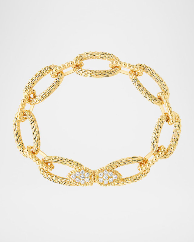 Serpent Boheme Vintage 18K Yellow Gold Diamond Link Bracelet